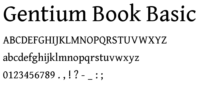 Gentium Book Basic font
